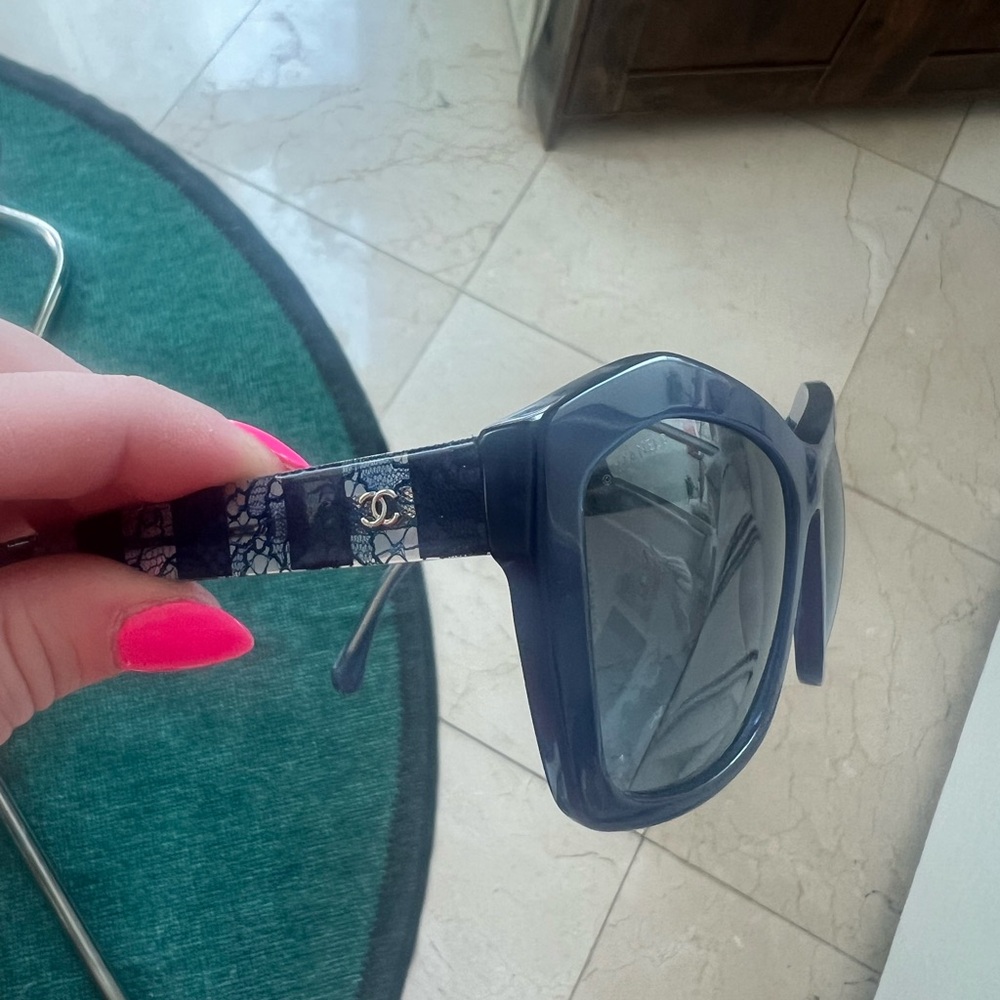 Blue Chanel Sunglasses AUTHENTIC - Picture 11 of 12